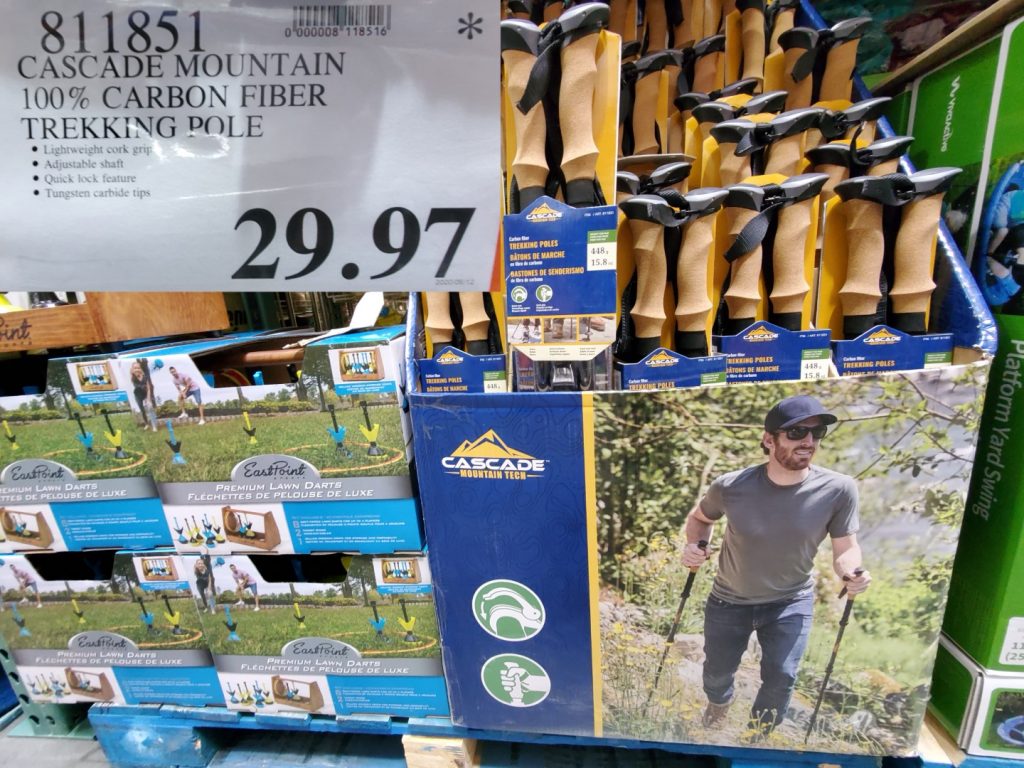 811851 CASCADE MOUNTAIN 100 CARBON FIBER TREKKING POLE 29 97 Costco