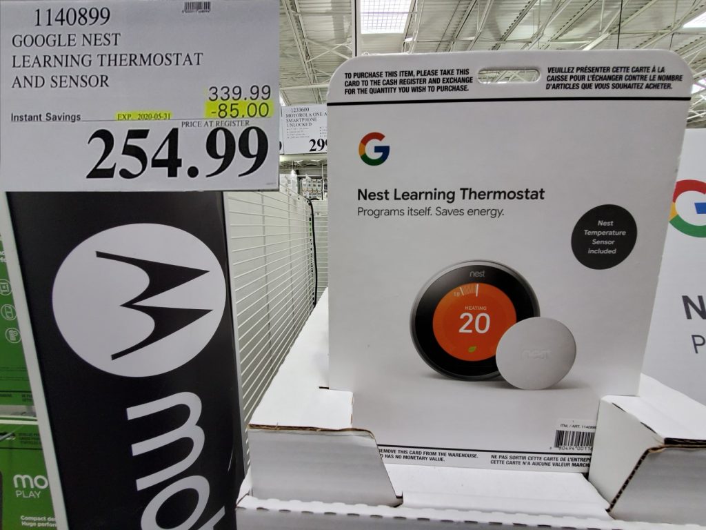1140899 GOOGLE NEST LEARNING THERMOSTAT AND SENSOR 85 00 INSTANT