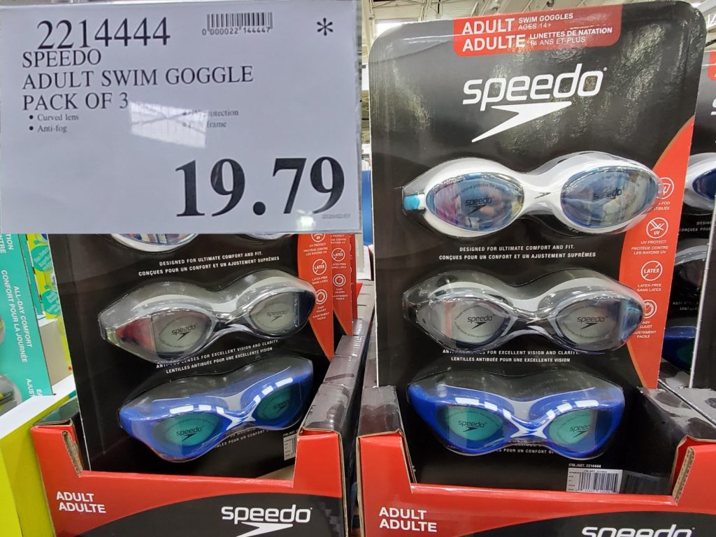 2214444 SPEEDO ADULT SWIM GOGGLE PACK OF 3 19 79 Costco East Fan Blog