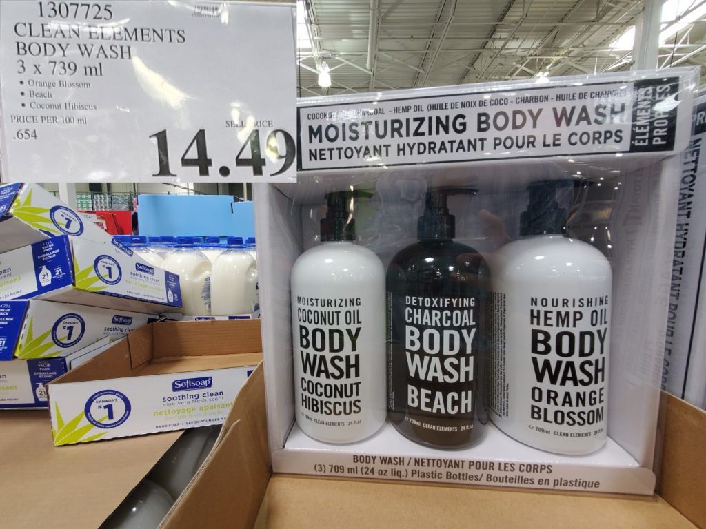 1307725 CLEAN ELEMENTS BODY WASH 3 X 739 ML 14 49 Costco East Fan Blog