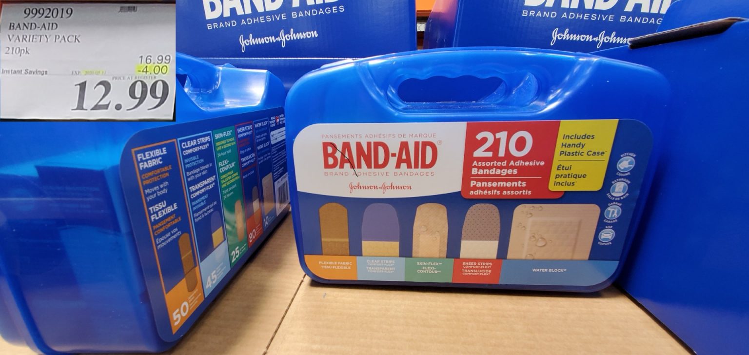 9992019 BAND AID VARIETY PACK 210PK 4 00 INSTANT SAVINGS EXPIRES ON