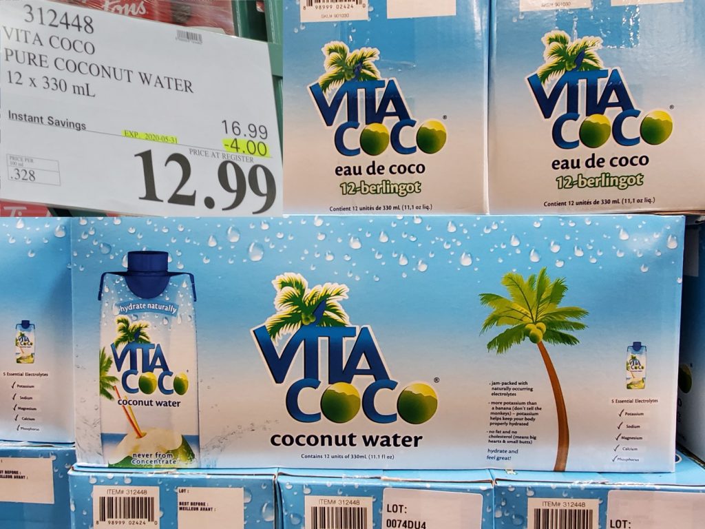 312448 VITA COCO PURE COCONUT WATER 12 x 330 mL 4 00 INSTANT SAVINGS
