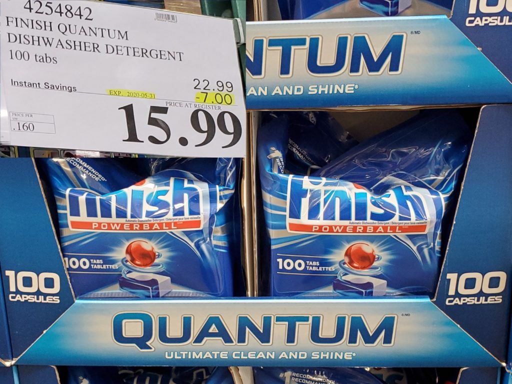 4254842 FINISH QUANTUM DISHWASHER DETERGENT 100 tabs 7 00 INSTANT