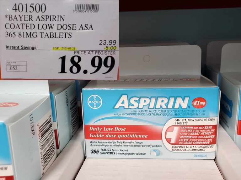 401500 BAYER ASPIRIN COATED LOW DOSE ASA 365 81MG TABLETS 5 00 INSTANT