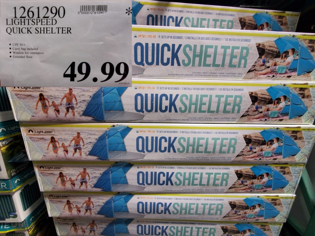 1261290 LIGHTSPEED QUICK SHELTER 49 99 Costco East Fan Blog