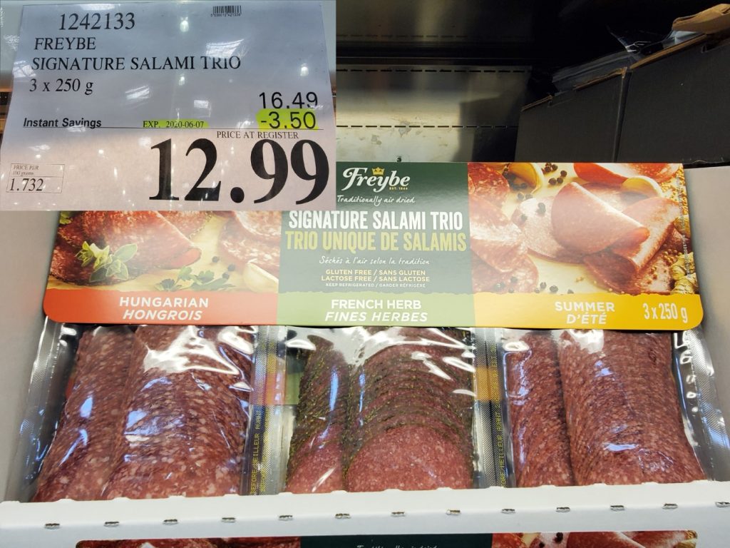 1242133 FREYBE SIGNATURE SALAMI TRIO 3 X 250 G 3 50 INSTANT SAVINGS