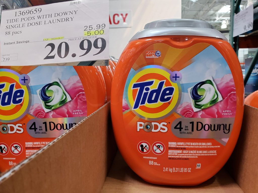 1369659 TIDE PODS WITH DOWNY SINGLE DOSE LAUNDRY 88 pacs 5 00 INSTANT