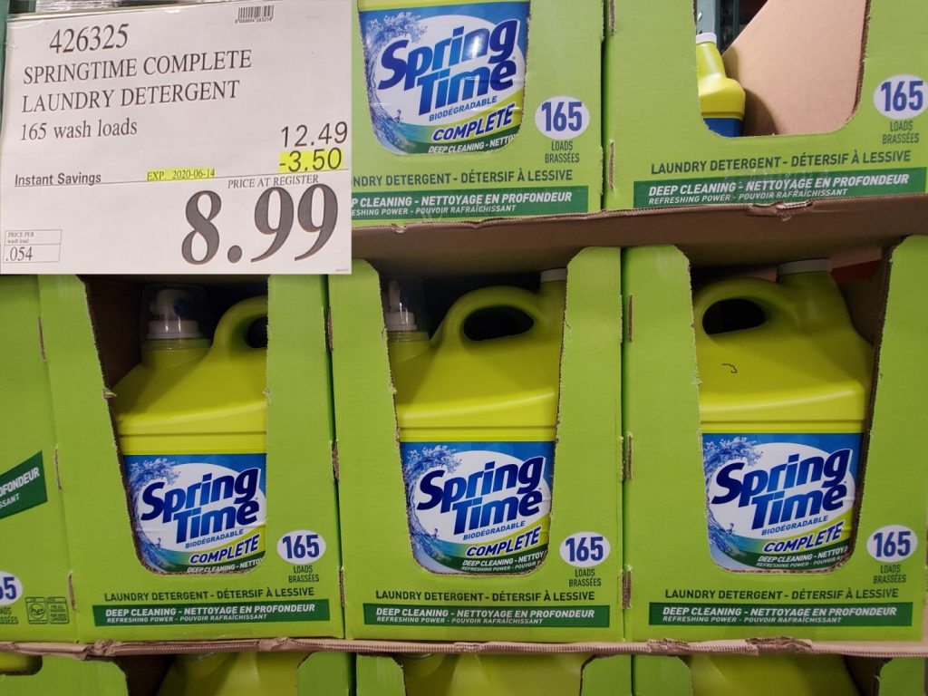 426325 SPRINGTIME COMPLETE LAUNDRY DETERGENT 165 wash loads 3 50