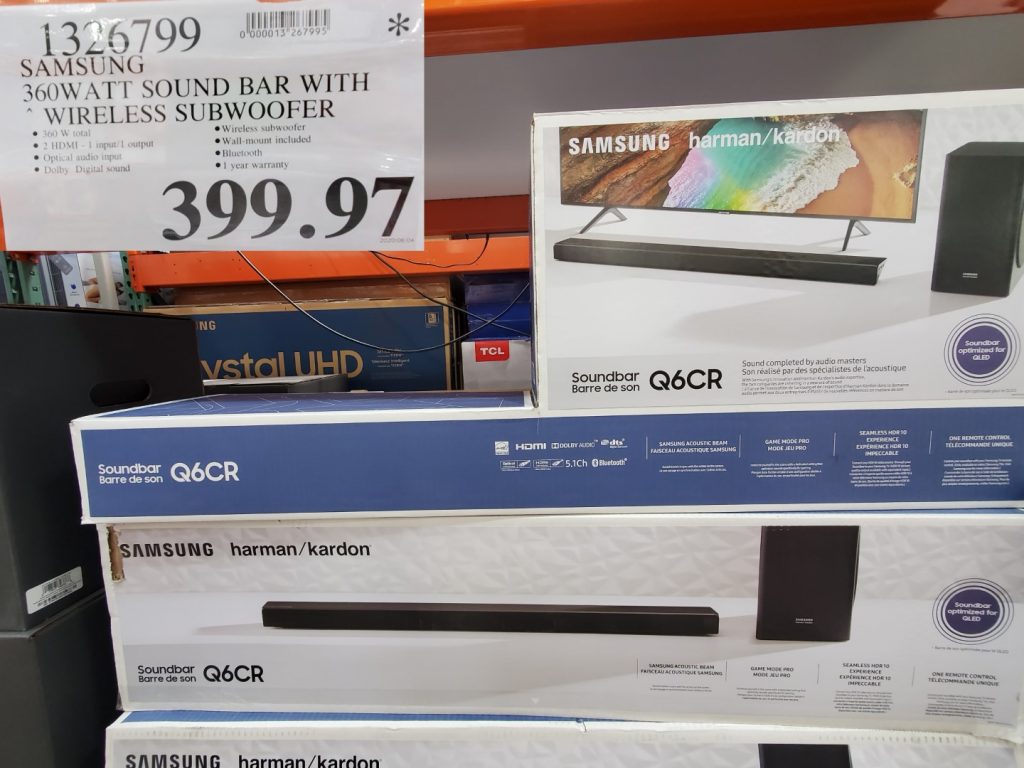 1326799 SAMSUNG 360WATT SOUND BAR WITH WIRELESS SUBWOOFER 399 97