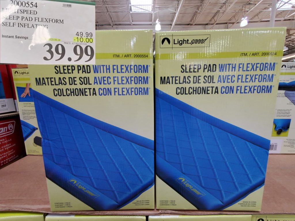 2000554 LIGHTSPEED SLEEP PAD FLEXFORM SELF INFLATING 10 00 INSTANT