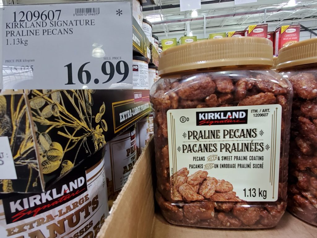 1209607 KIRKLAND SIGNATURE PRALINE PECANS 1 13 KG 16 99 Costco East