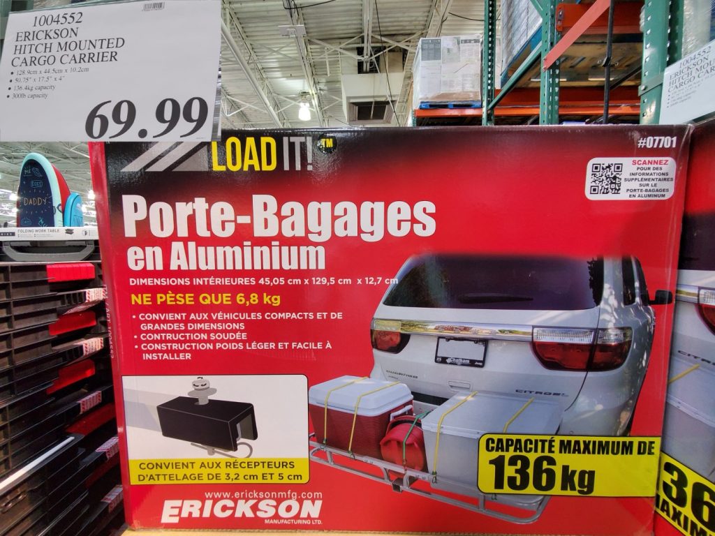 1004552 ERICKSON HITCH MOUNTED CARGO CARRIER 69 99 Costco East Fan Blog