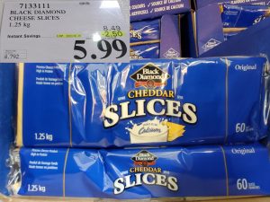 black diamond cheese slices