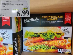 erie meats crispy chicken burger