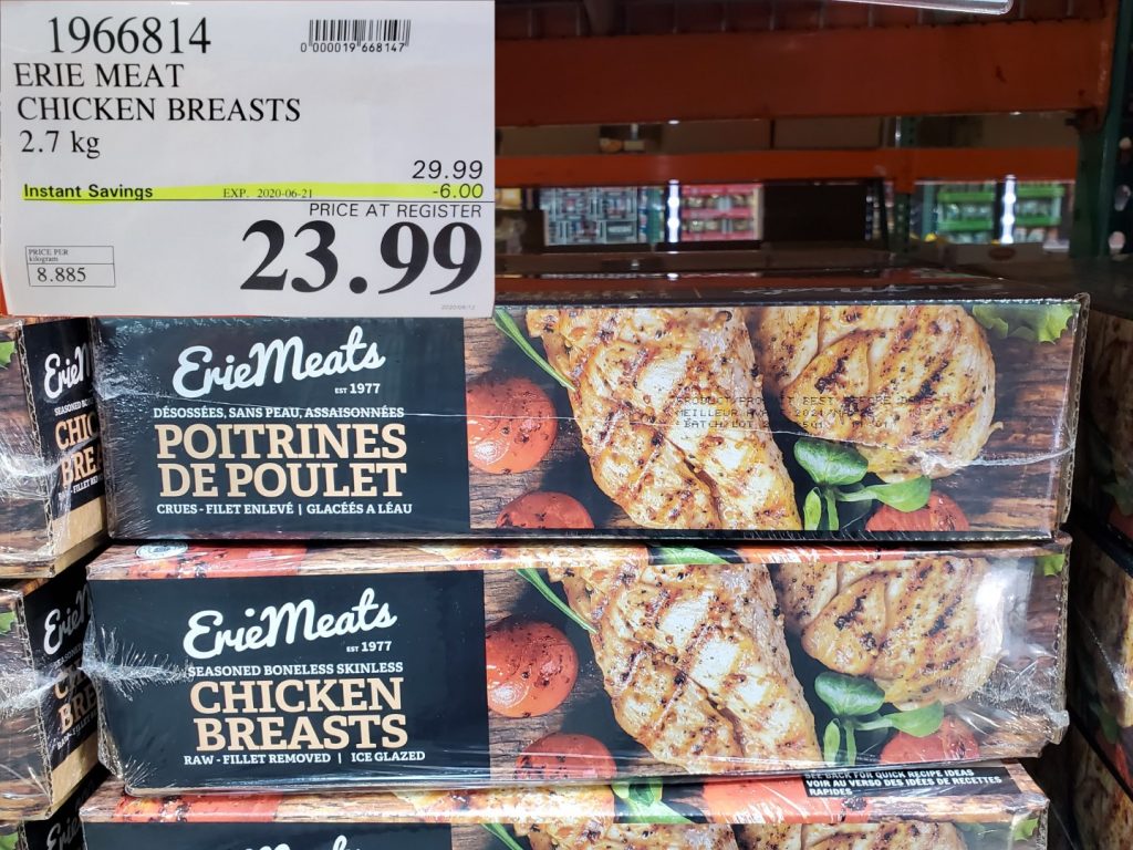 1966814 ERIE MEAT CHICKEN BREASTS 2 7KG 6 00 INSTANT SAVINGS EXPIRES ON 2020 06 21 23 99