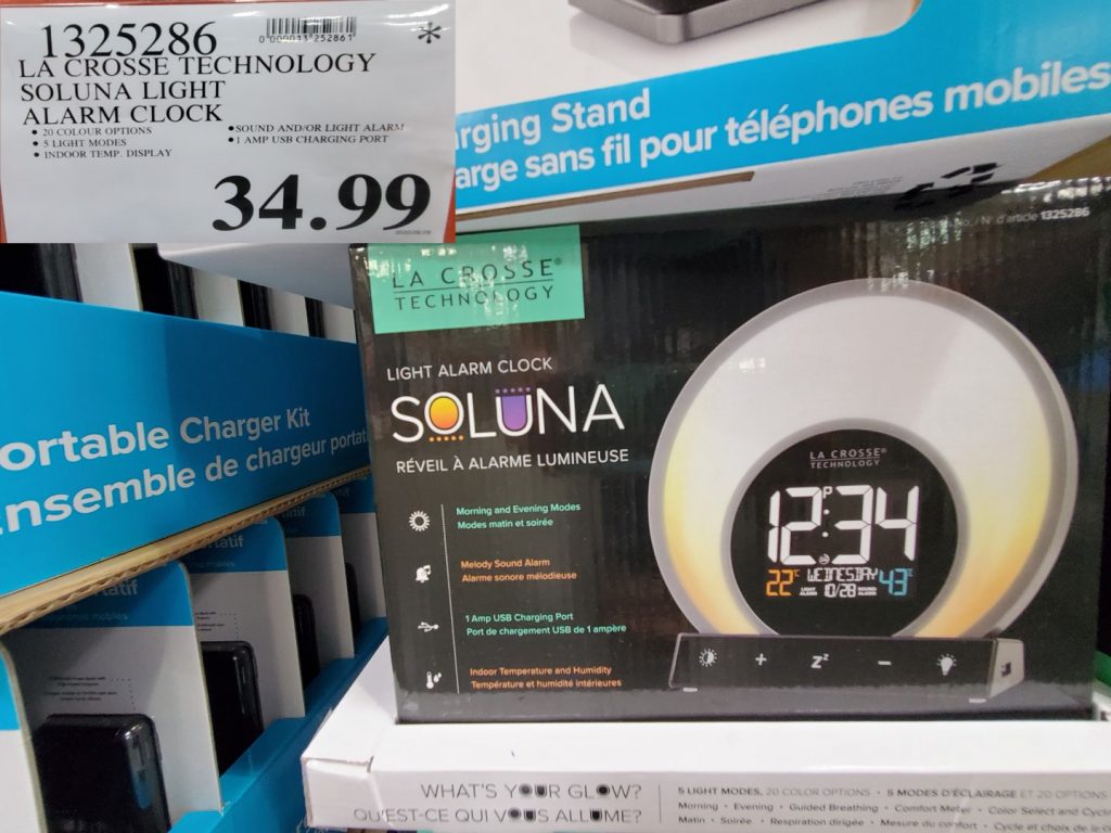 1325286 LA CROSSE TECHNOLOGY SOLUNA LIGHT ALARM CLOCK 34 99 Costco