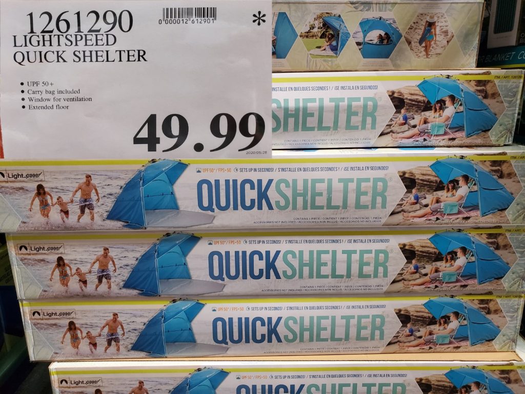 1261290 LIGHTSPEED QUICK SHELTER 49 99 Costco East Fan Blog