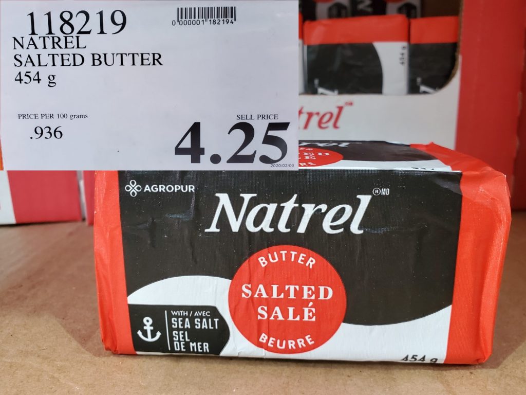118219 NATREL SALTED BUTTER 454 G 4 25 Costco East Fan Blog