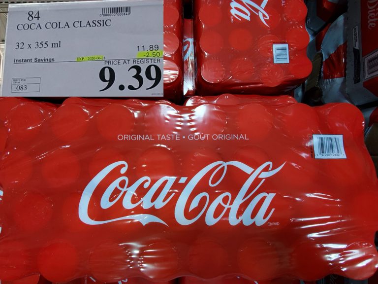 84 COCA COLA CLASSIC 32 X 355 ML 2 50 INSTANT SAVINGS EXPIRES ON 2020 06 28 9 39 Costco East