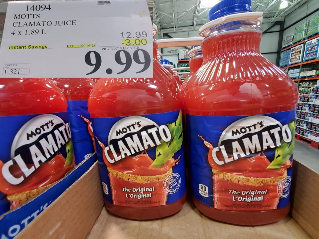 14094 MOTTS CLAMATO JUICE 4 x 1 89L 3 00 INSTANT SAVINGS EXPIRES ON