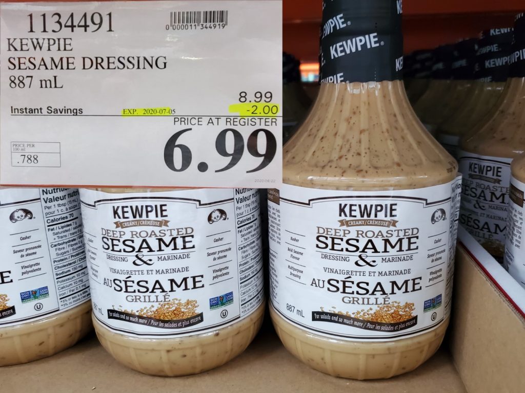 1134491 KEWPIE SESAME DRESSING 887 ML 2 00 INSTANT SAVINGS EXPIRES ON