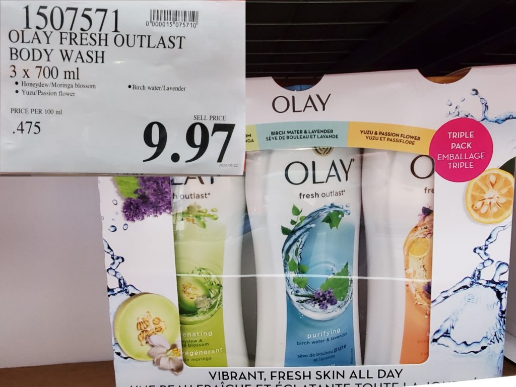 1507571 OLAY FRESH OUTLAST BODY WASH 3 X 700 ML 9 97 - Costco East Fan Blog