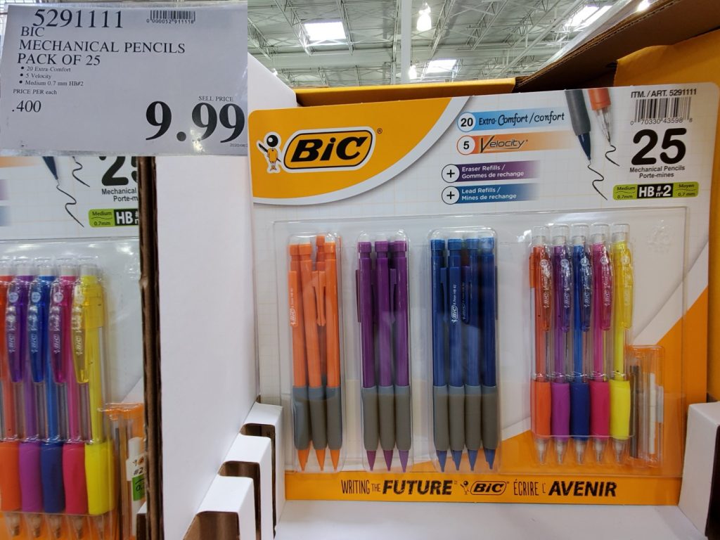 5291111 BIC MECHANICAL PENCILS PACK OF 25 9 99 Costco East Fan Blog