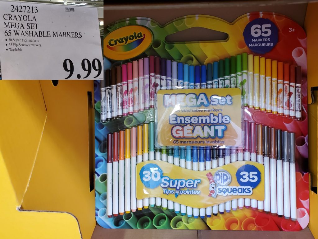 2427213 CRAYOLA MEGA SET 65 WASHABLE MARKERS 9 99 Costco East Fan Blog