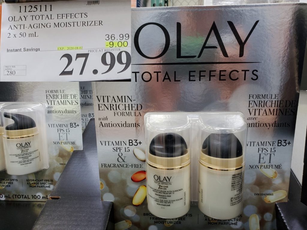 1125111 OLAY TOTAL EFFECTS ANTI AGING MOISTURIZER 2 x 50 mL 9 00