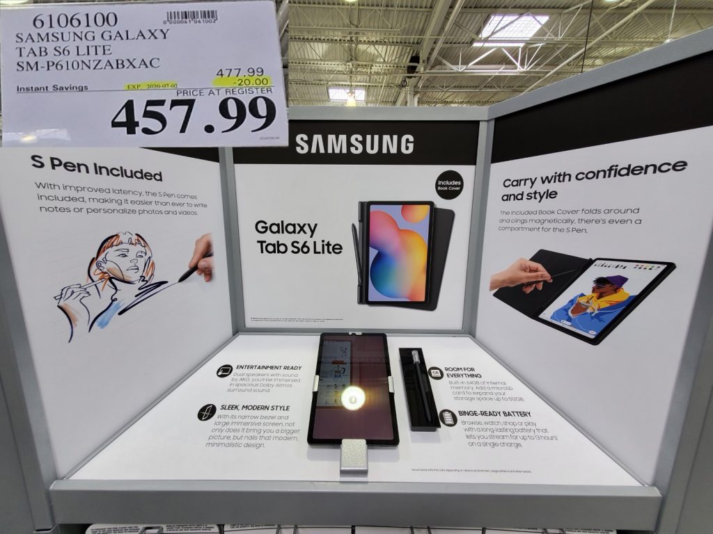 6106100 SAMSUNG GALAXY TAB S6 LITE SM P610NZABXAC 20 00 INSTANT SAVINGS