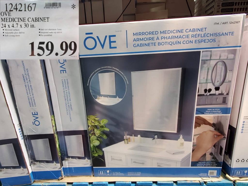 1242167 OVE MEDICINE CABINET 24 X 4 7 X 30 IN 159 99 - Costco East Fan Blog
