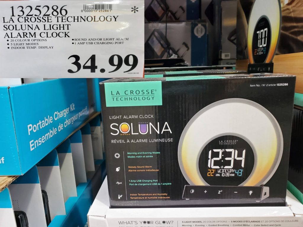 1325286 LA CROSSE TECHNOLOGY SOLUNA LIGHT ALARM CLOCK 34 99 Costco