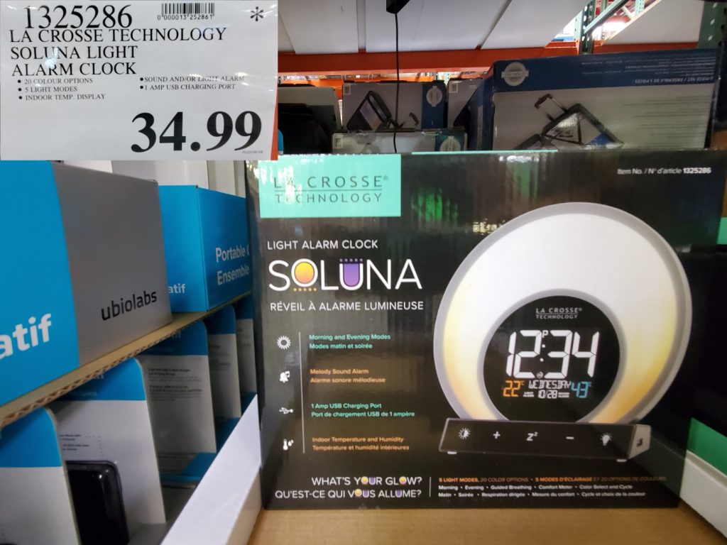 1325286 LA CROSSE TECHNOLOGY SOLUNA LIGHT ALARM CLOCK 34 99 Costco