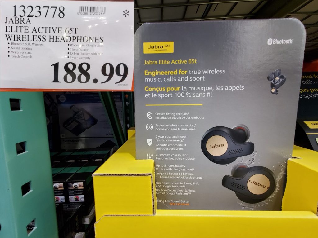 1323778 JABRA ELITE ACTIVE 65T WIRELESS HEADPHONES 188 99 Costco East