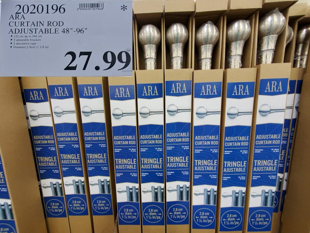 2020196 ARA CURTAIN ROD ADJUSTABLE 48 96 27 99 Costco East Fan Blog
