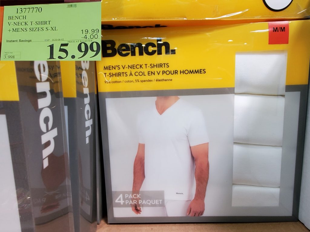1377770 BENCH V NECK T SHIRT MENS SIZES S XL 4 00 INSTANT SAVINGS