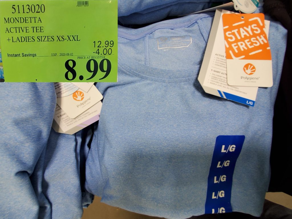 5113020 MONDETTA ACTIVE TEE LADIES SIZES XS XXL 4 00 INSTANT SAVINGS