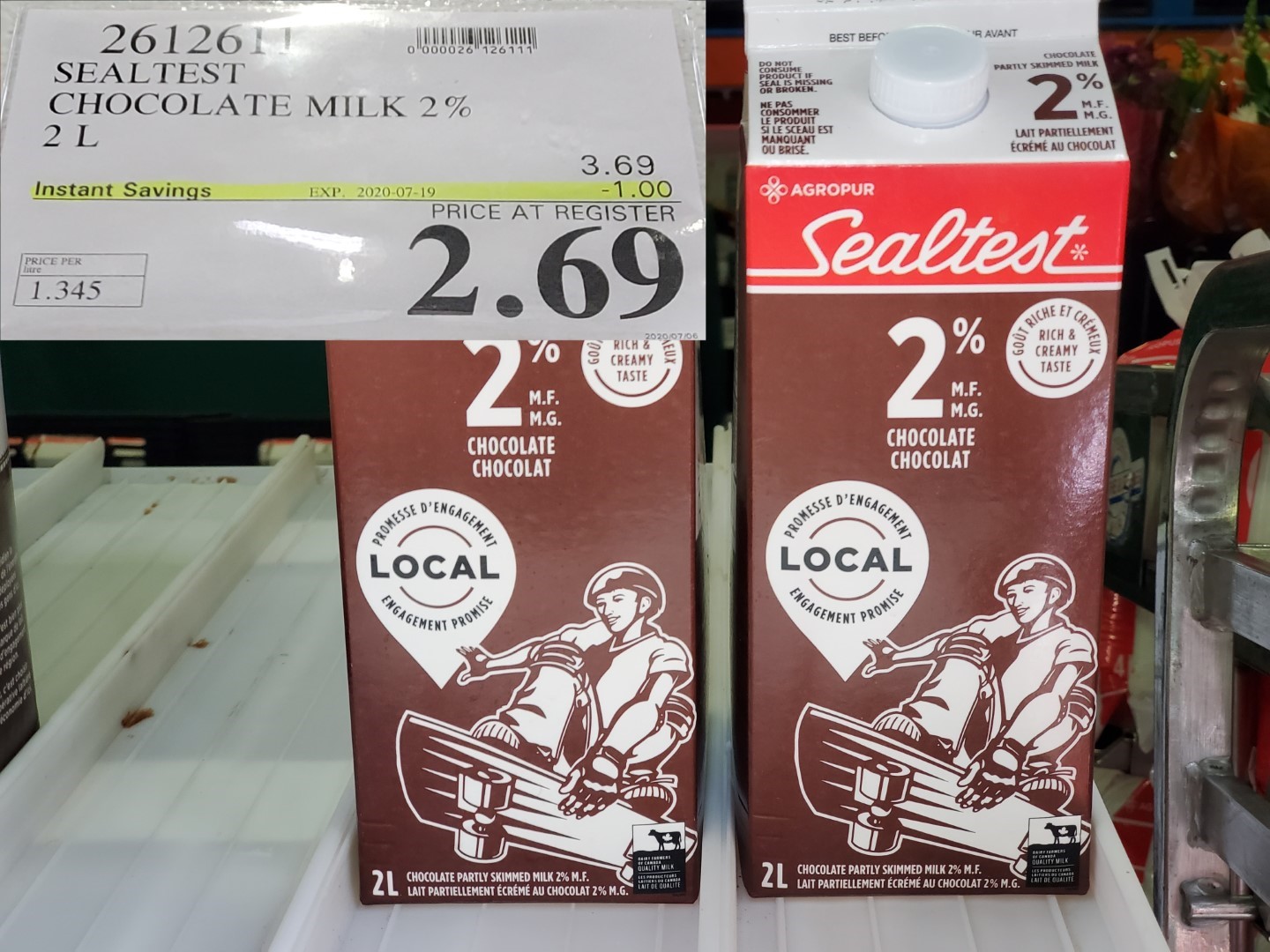 sealtest chocolate milk