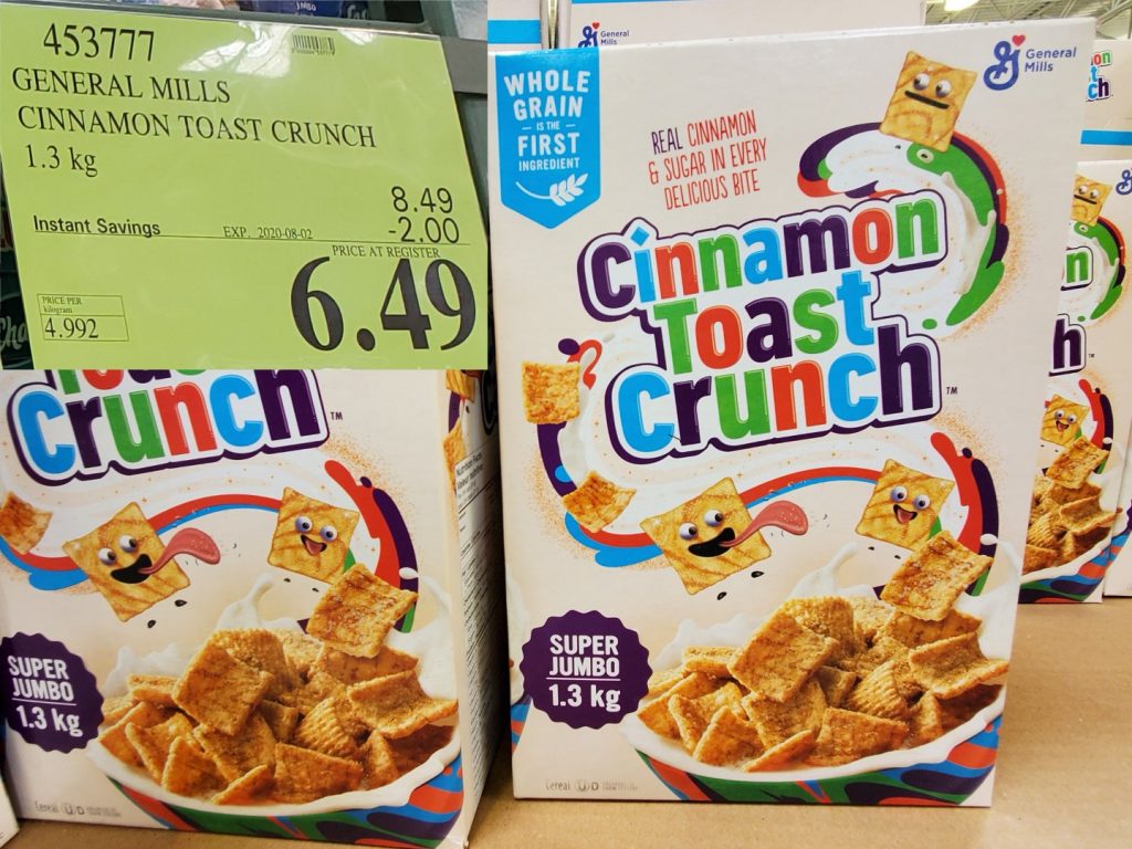 453777 GENERAL MILLS CINNAMON TOAST CRUNCH 1 3 kg 2 00 INSTANT SAVINGS ...