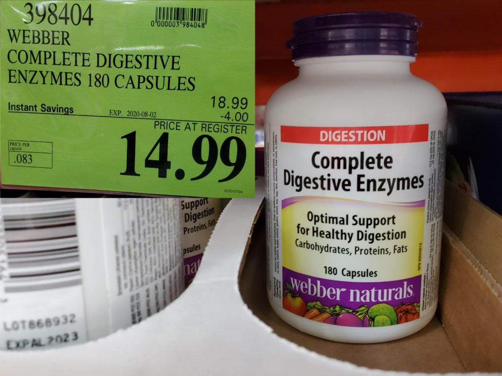 398404 WEBBER COMPLETE DIGESTIVE ENZYMES 180 CAPSULES 4 00 INSTANT