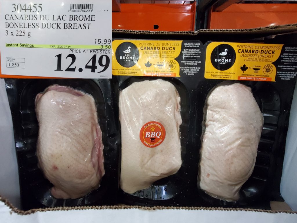 304455 CANARDS DU LAC BROME BONELESS DUCK BREAST 3 x 225G 3 50 INSTANT