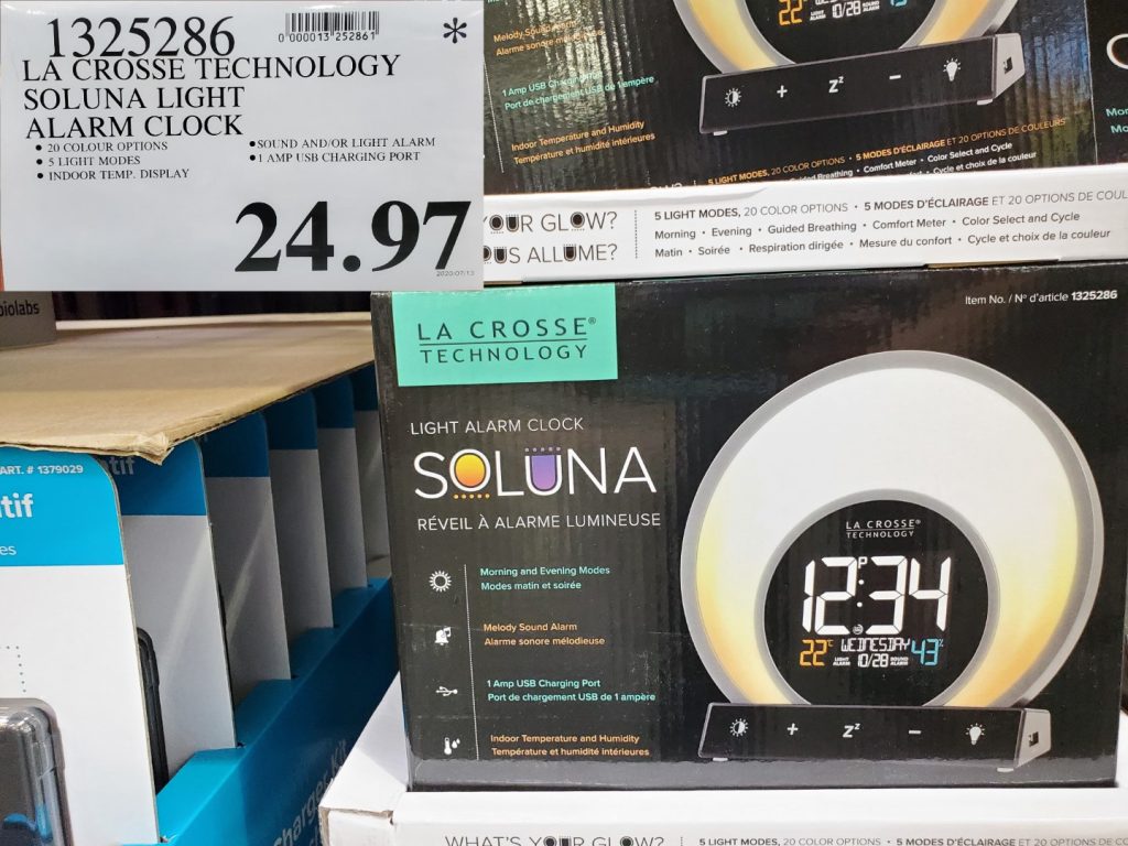 1325286 LA CROSSE TECHNOLOGY SOLUNA LIGHT ALARM CLOCK 24 97 Costco
