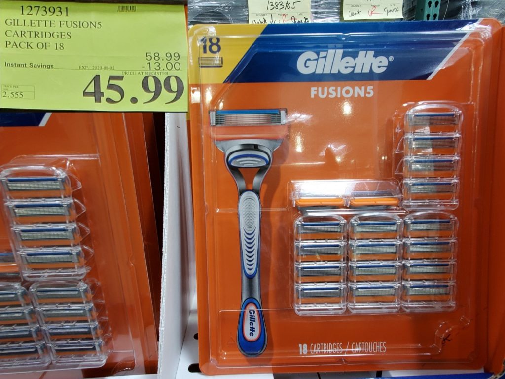 1273931 GILLETTE FUSION5 CARTRIDGES PACK OF 18 13 00 INSTANT SAVINGS