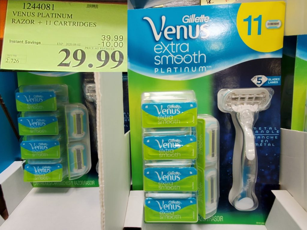 1244081 VENUS PLATINUM RAZOR 11 CARTRIDGES 10 00 INSTANT SAVINGS
