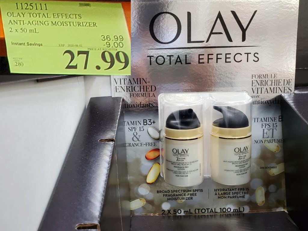 1125111 OLAY TOTAL EFFECTS ANTI AGING MOISTURIZER 2 x 50 mL 9 00