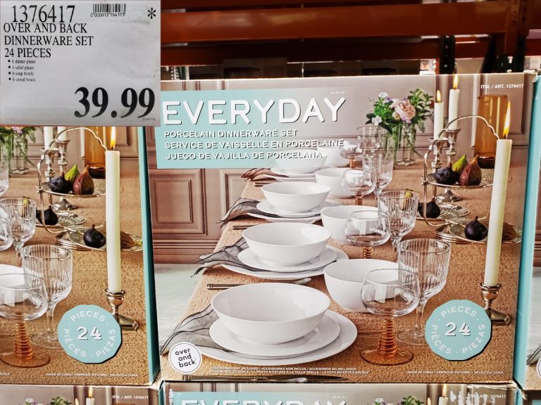 1376417 OVER AND BACK DINNERWARE SET 24 PIECES 39 99 Costco East Fan Blog