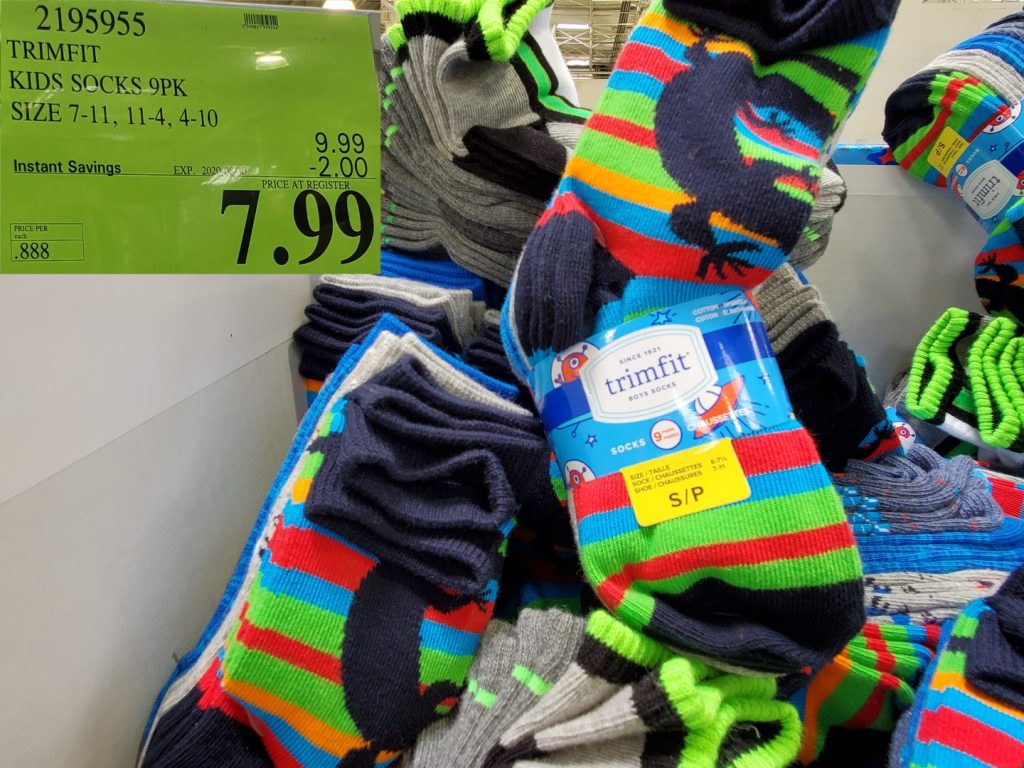 2195955 TRIMFIT KIDS SOCKS 9PK SIZE 7 11 11 4 4 10 2 00 INSTANT SAVINGS