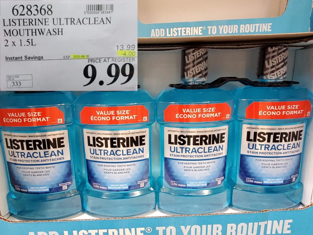 628368 LISTERINE ULTRACLEAN MOUTHWASH 2 X 1 5L 4 00 INSTANT SAVINGS