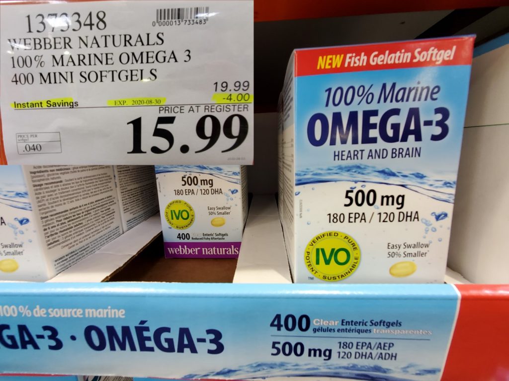 1373348 WEBBER NATURALS 100 MARINE OMEGA 3 400 MINI SOFTGELS 4 00