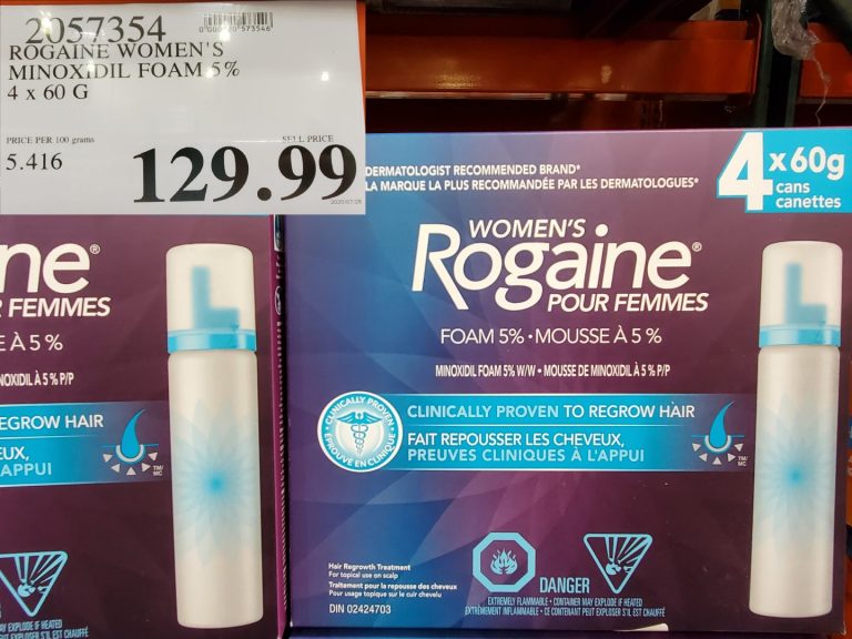 2057354 ROGAINE WOMEN S MINOXIDIL FOAM 5 4 X 60 G 129 99 Costco East